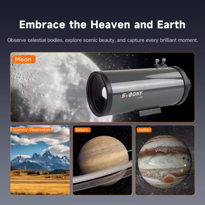 Svbony MK90 90mm Maksutov Cassegrain Telescope Lunar Bird Watching