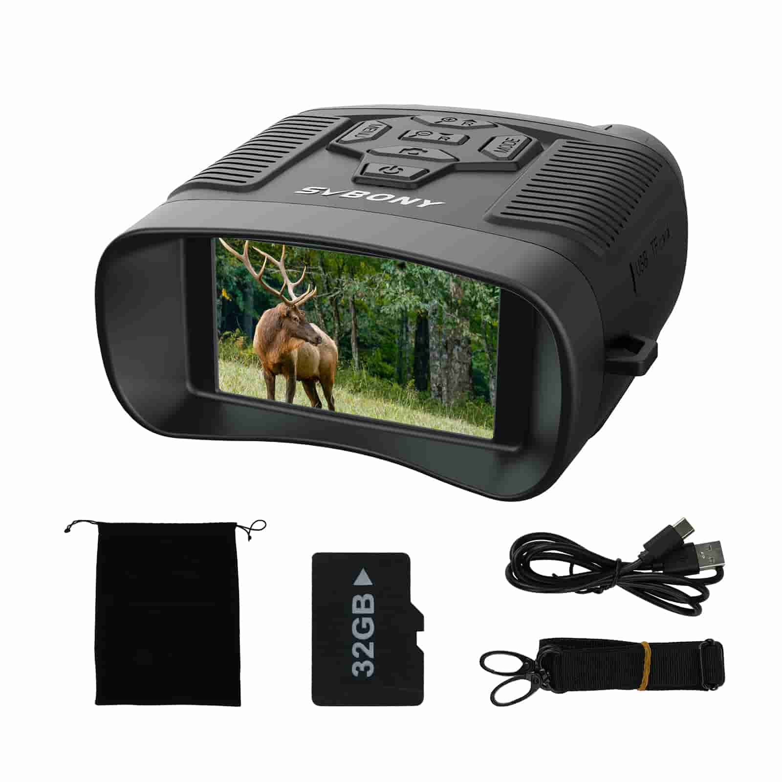 SA206 Night Vision Goggles Binoculars 4K Digital Infrared for Hunting, Bird Watching, Wildlife Observation, Night Fishing Camping