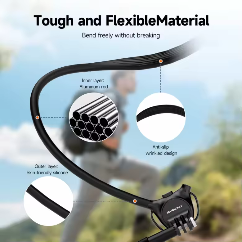 SVBONY Sports Camera Neck Mount POV Holder for Vlog Live Streaming