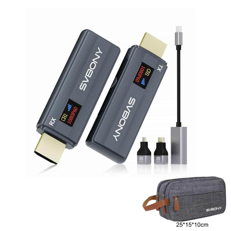 Svbony TransAir1 Wireless HDMI Transmitter Receiver 1080P LED Display