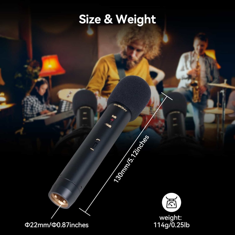 SVBONY SVMic M1 Wireless Handheld Condenser Mic System for Singing