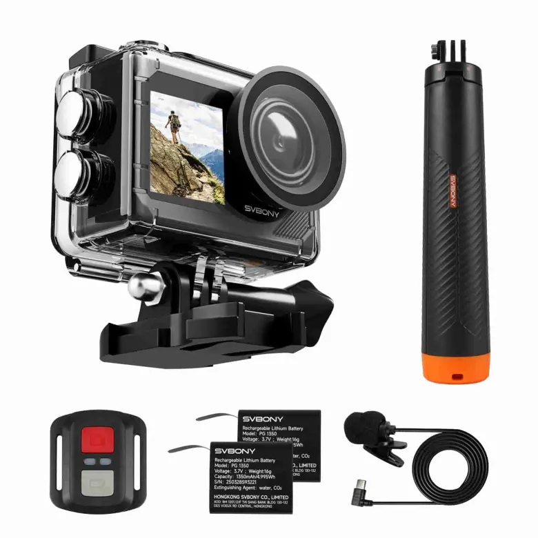 SVbony SVGO2 Action Camera 4K 30fps IPX8 Waterproof Diving Vlog