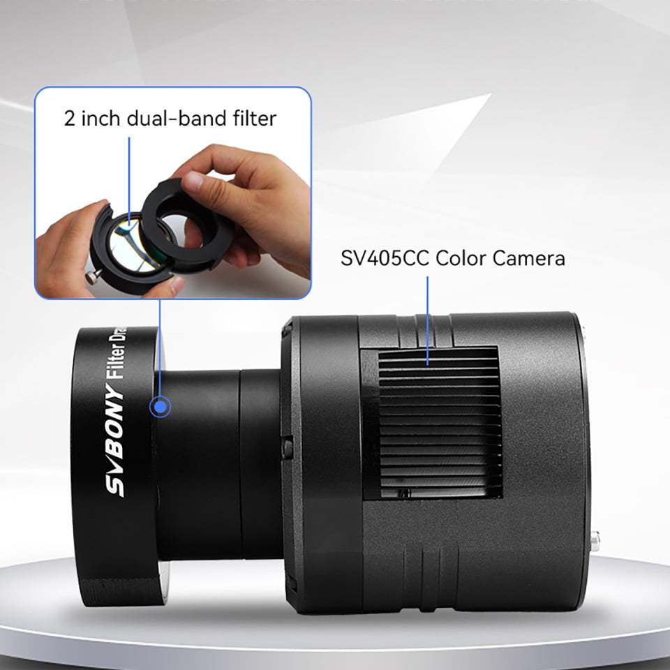 SV405CC Cooled Color Camera - SV226 Filter Drawer & SV220 7nm Dual-Band Filter 2inch For Astrophotography