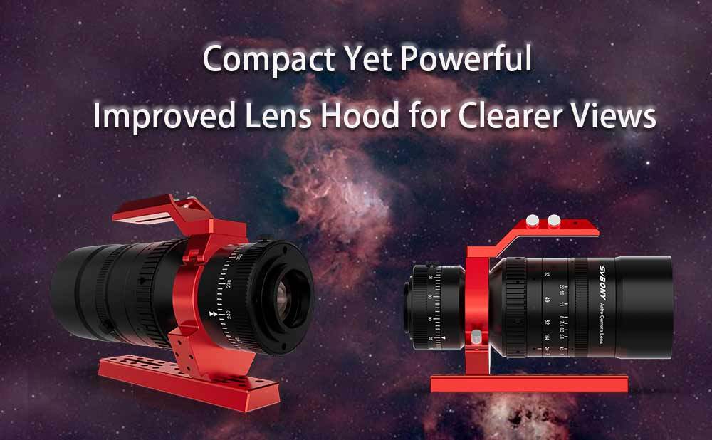 Optimization of the Hood of the SV555 Telescope - Compact Design, Wide Field of View!