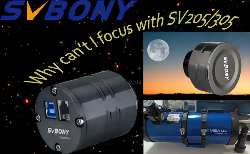 Why can’t I focus in with SV205 and my Newtonian telescope?