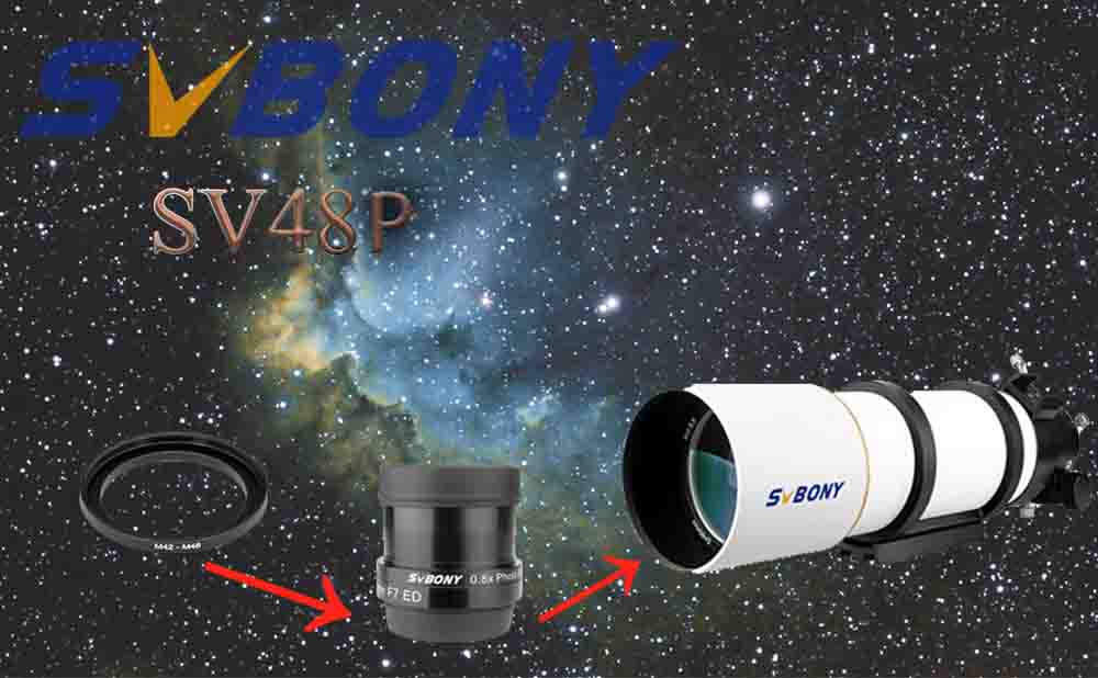 The SV193 focal reducer can also be perfectly combined with the SV48/SV48P!