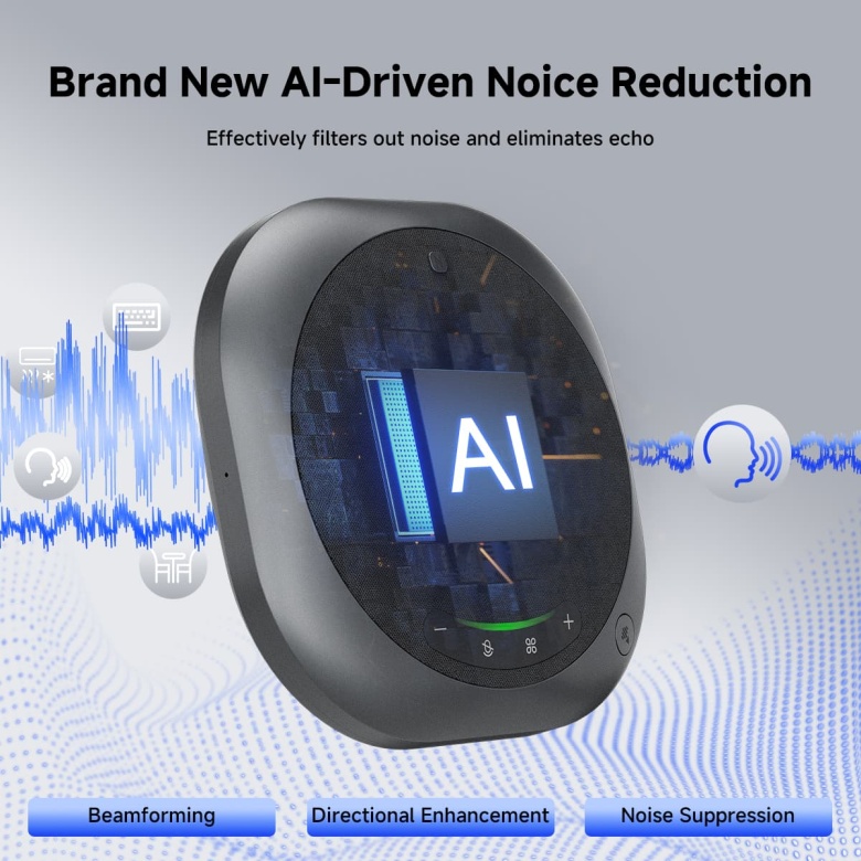 SVBONY SVHub Omni2P 6 Mics 360° AI Noise Conference Speakerphone
