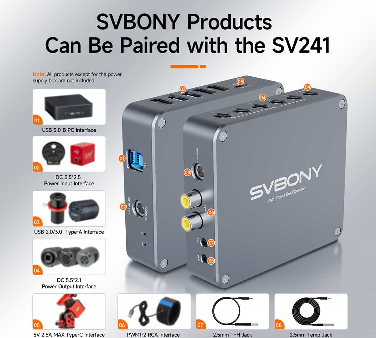 Astro Power Controller for Astrophotography, Plug and Play, SV241 Pro SVBONY