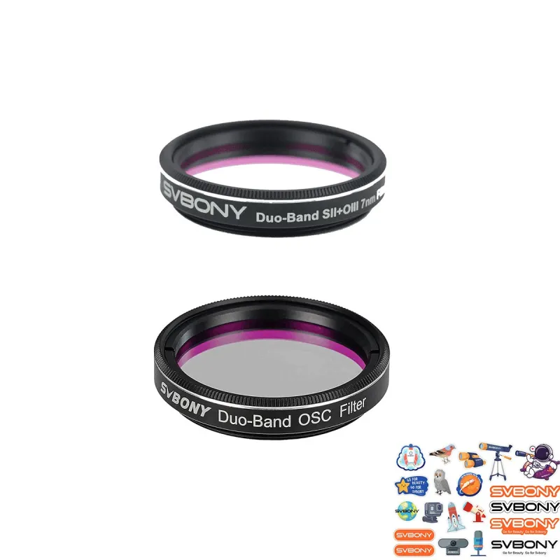 7nm Dual Narrowband Filter Set Entry-Level "Hubble Palette" Gear for Deep-Sky Photography SVBONY SV220