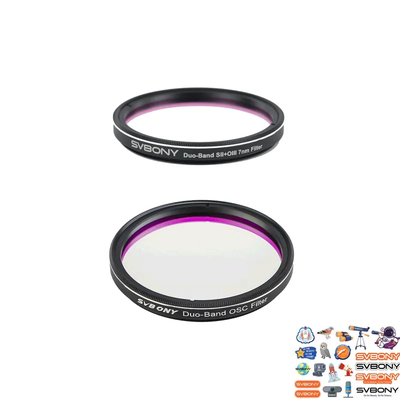 7nm Dual Narrowband Filter Set Entry-Level "Hubble Palette" Gear for Deep-Sky Photography SVBONY SV220