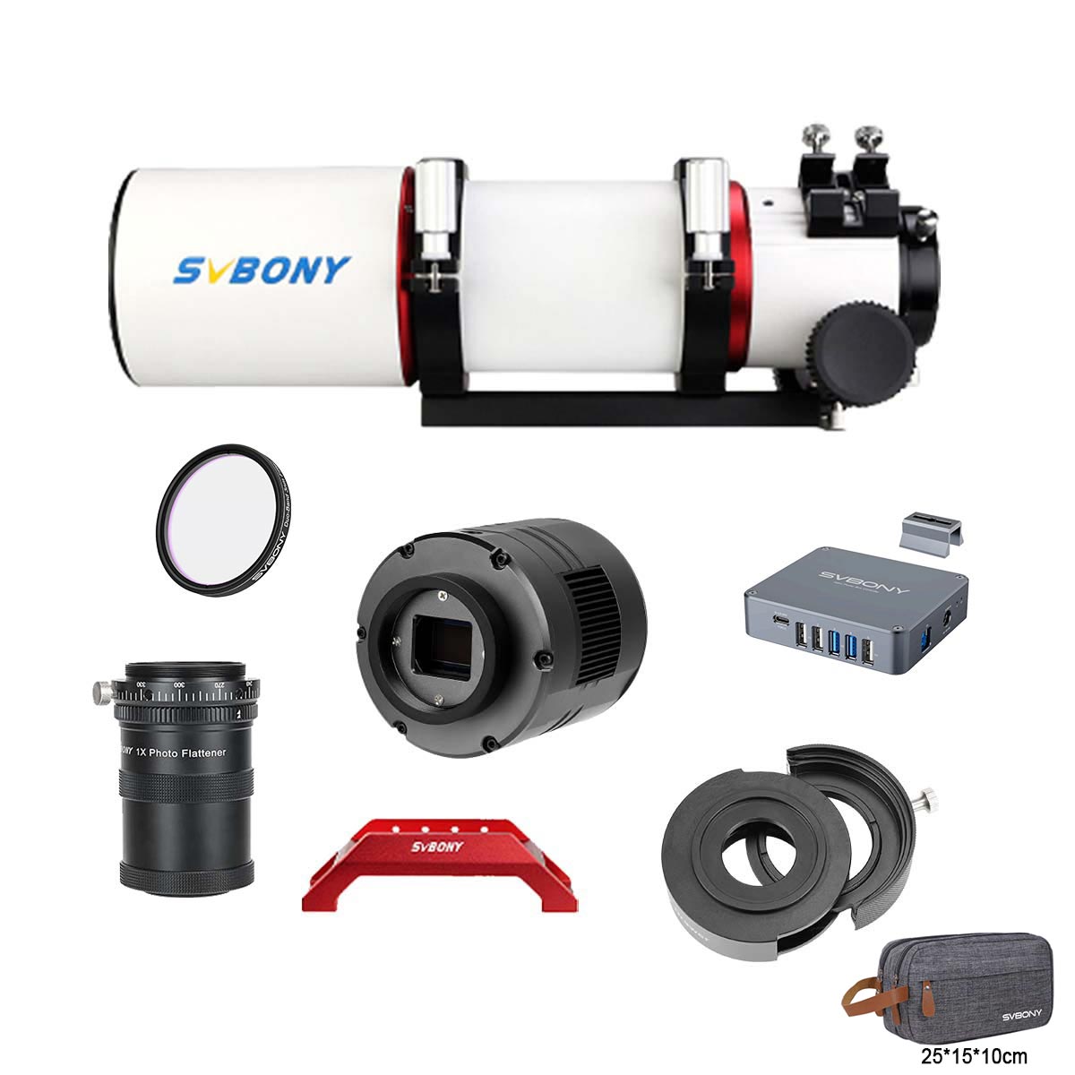 SV550 Deep-Sky Astrophotography Complete Kit - APO Telescope,OSC Cooled Camera,Filter/Rotator/Power Box & Essential Accessories