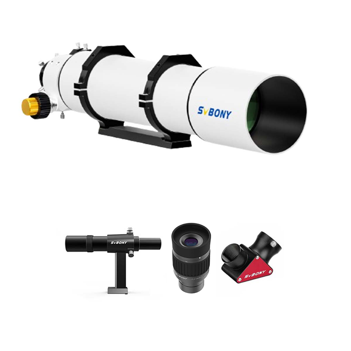 SV48P Achromatic Refractor Telescope Set for Moon Observation and Planetary Photography