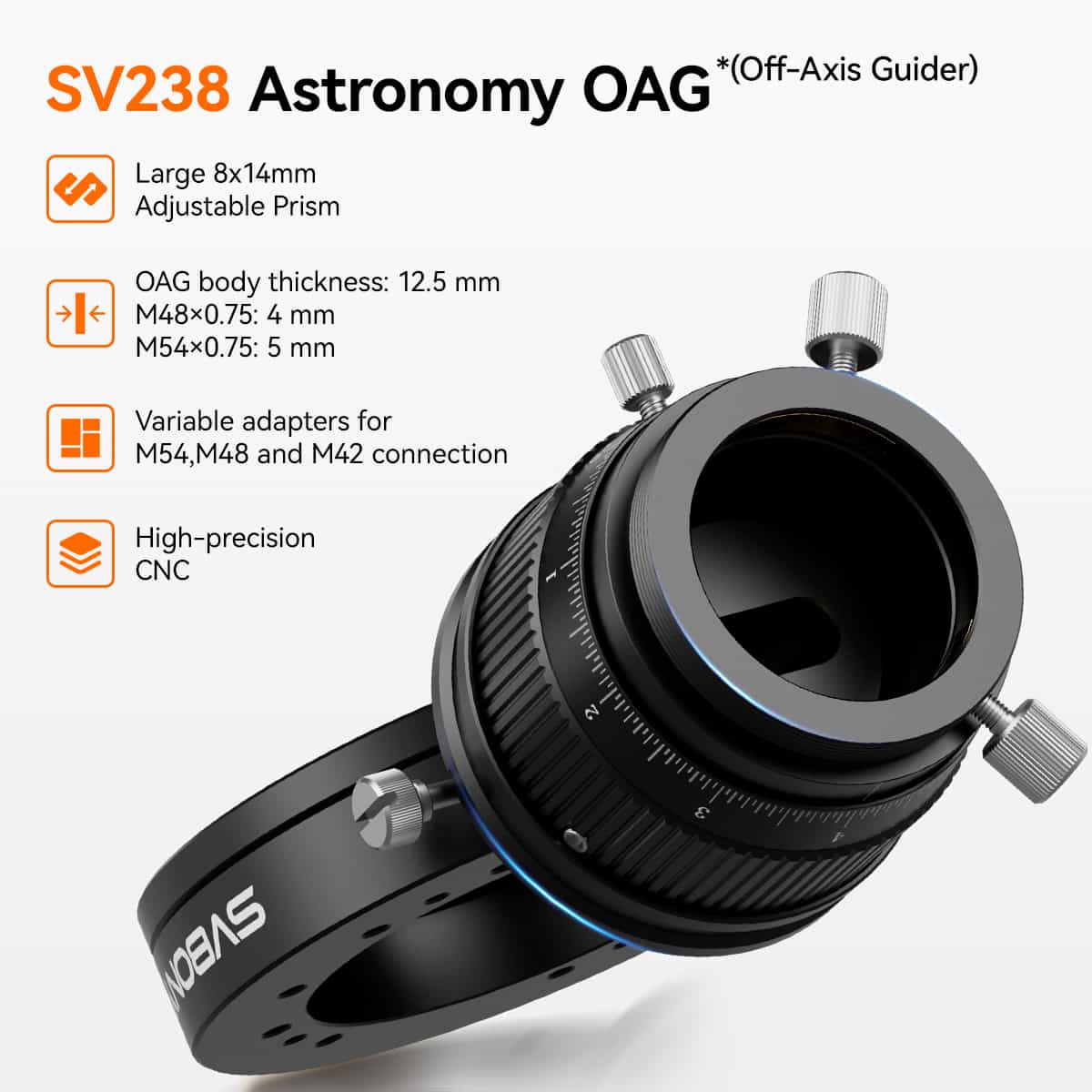 OAG Off-Axis Guider Ideal for Long Focal Length Imaging SVBONY SV238