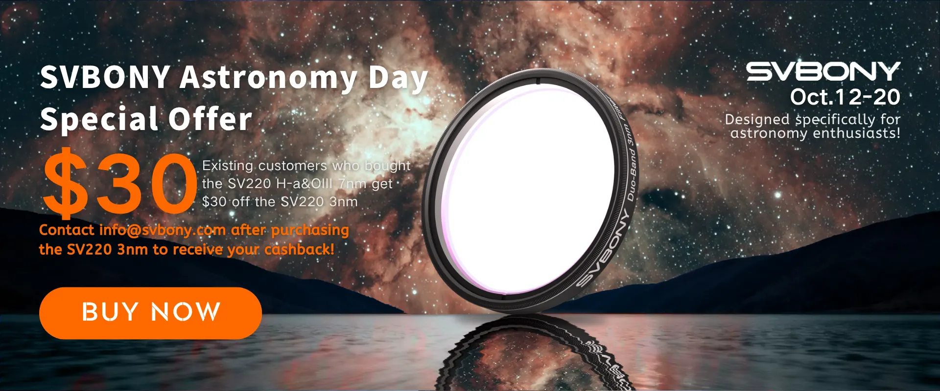 Narrowband Filter 3nm H-Alpha & OIII