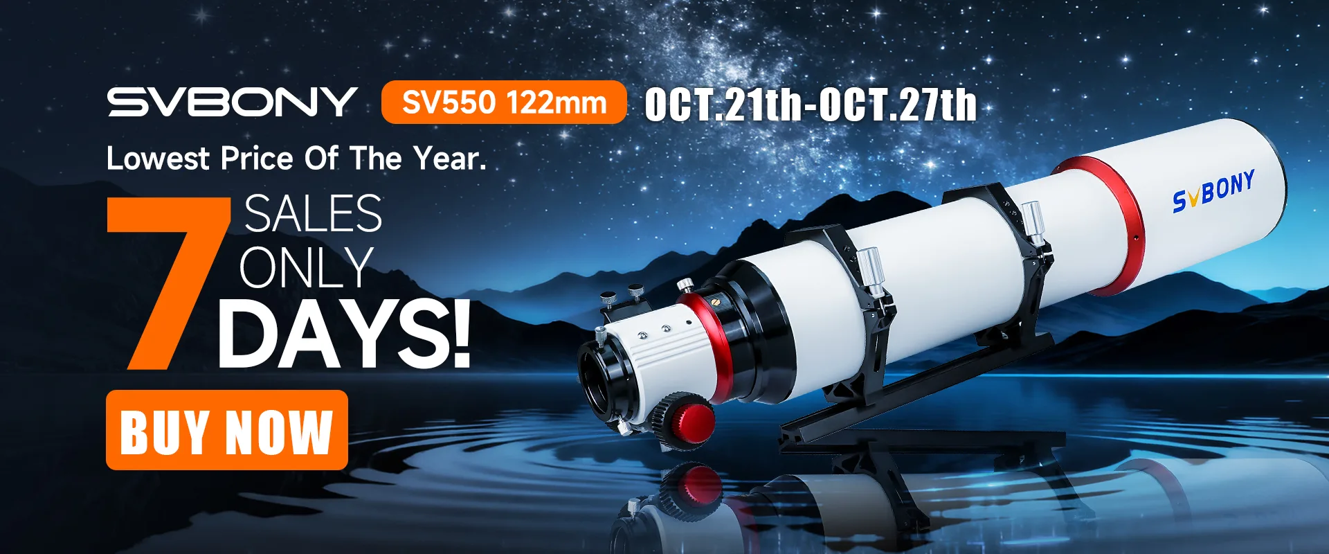 SV550 APO Refractor Telescope Apochromatic Triplet 122mm F7 Telescope