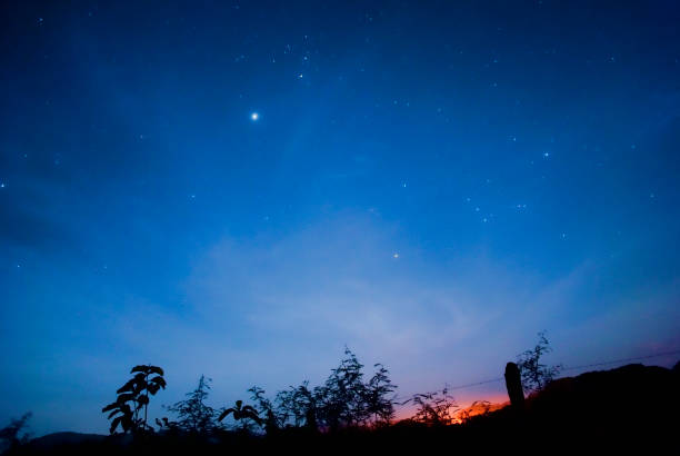 Venus and Jupiter as seen from Earth.
