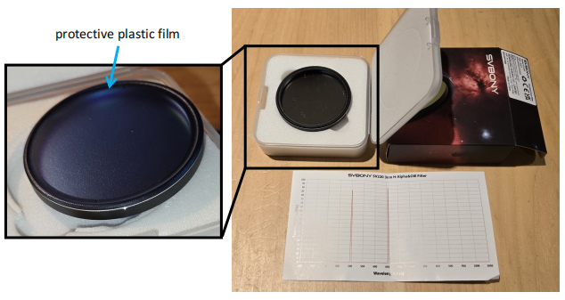 Sample of the SV220 3nm H-Alpha & OIII Narrowband Filter