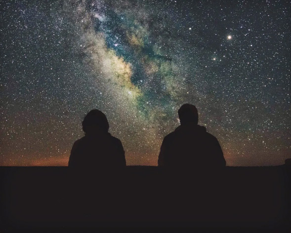 Enjoying the leonid meteor shower with friends.