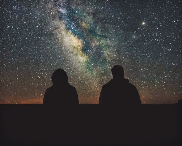 Enjoying the leonid meteor shower with friends.