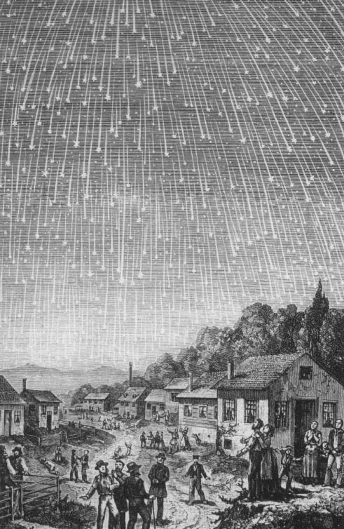 Leonid meteor shower of 1833