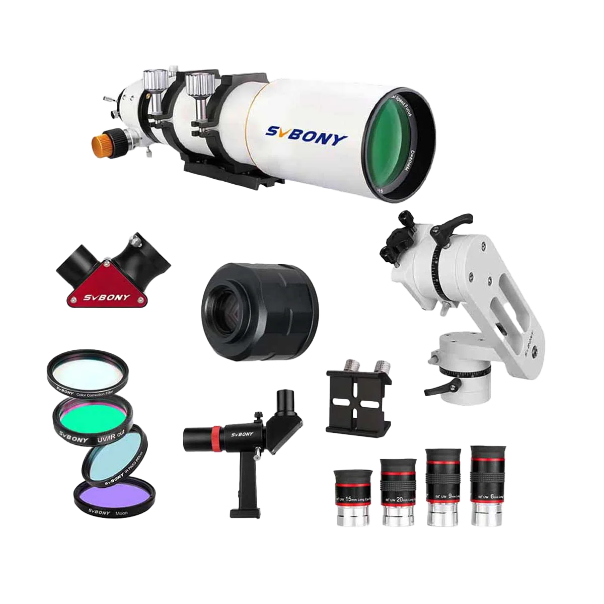 SV503 80/102 Refractor Telescope Set for Moon Observation and Planetary Photography