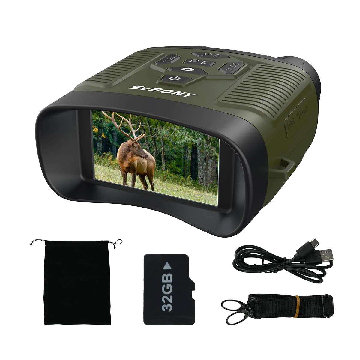 SX31 Night Vision Binoculars 4K Digital Infrared Green Goggles for Hunting, Bird Watching, Wildlife Observation, Night Fishing Camping