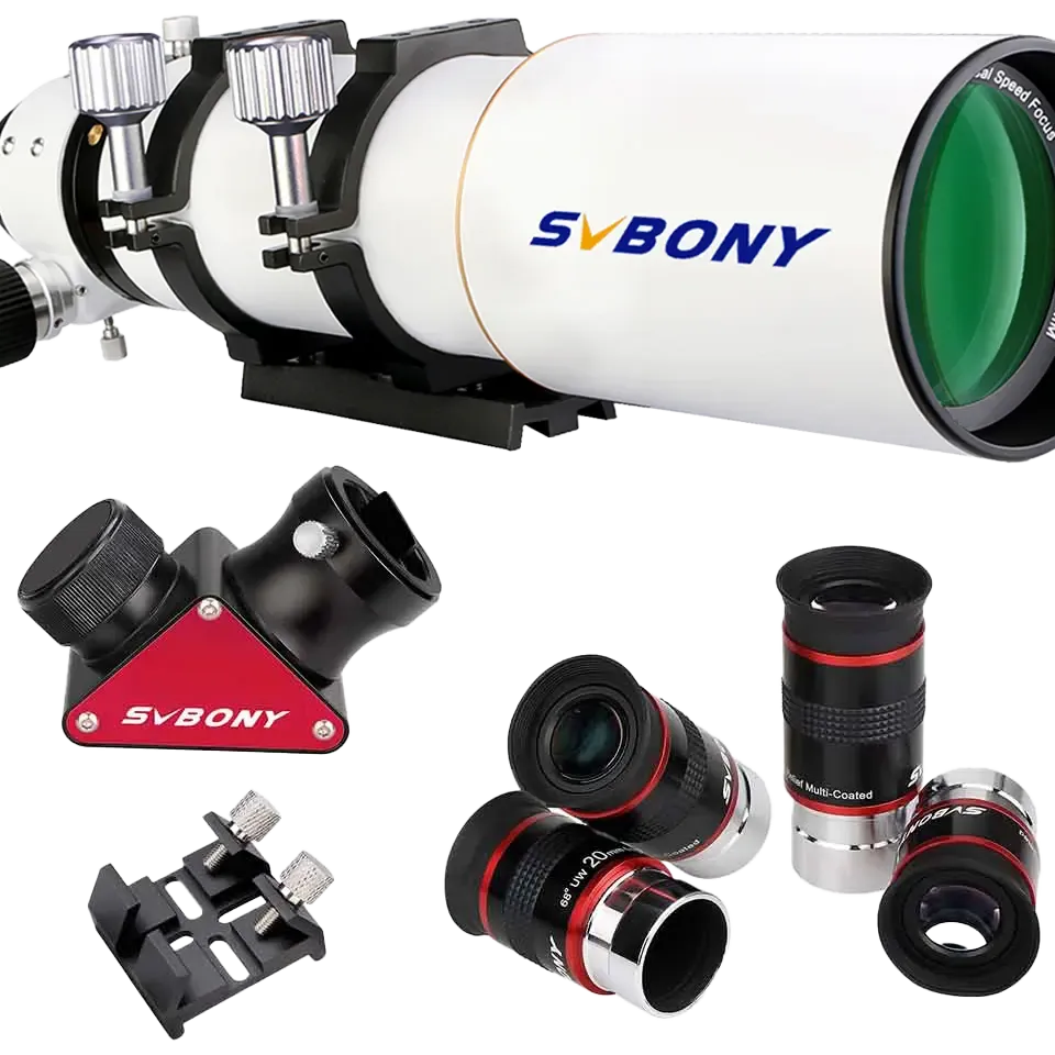 SV503 80ED F7 Telescope Refractor with 68-degree Eyepieces Set for Adults Stargazing
