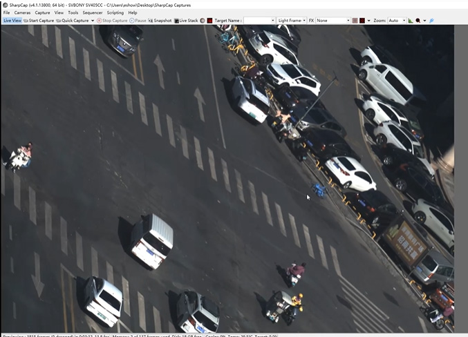 Schematic diagram of deep-sky camera imagery.