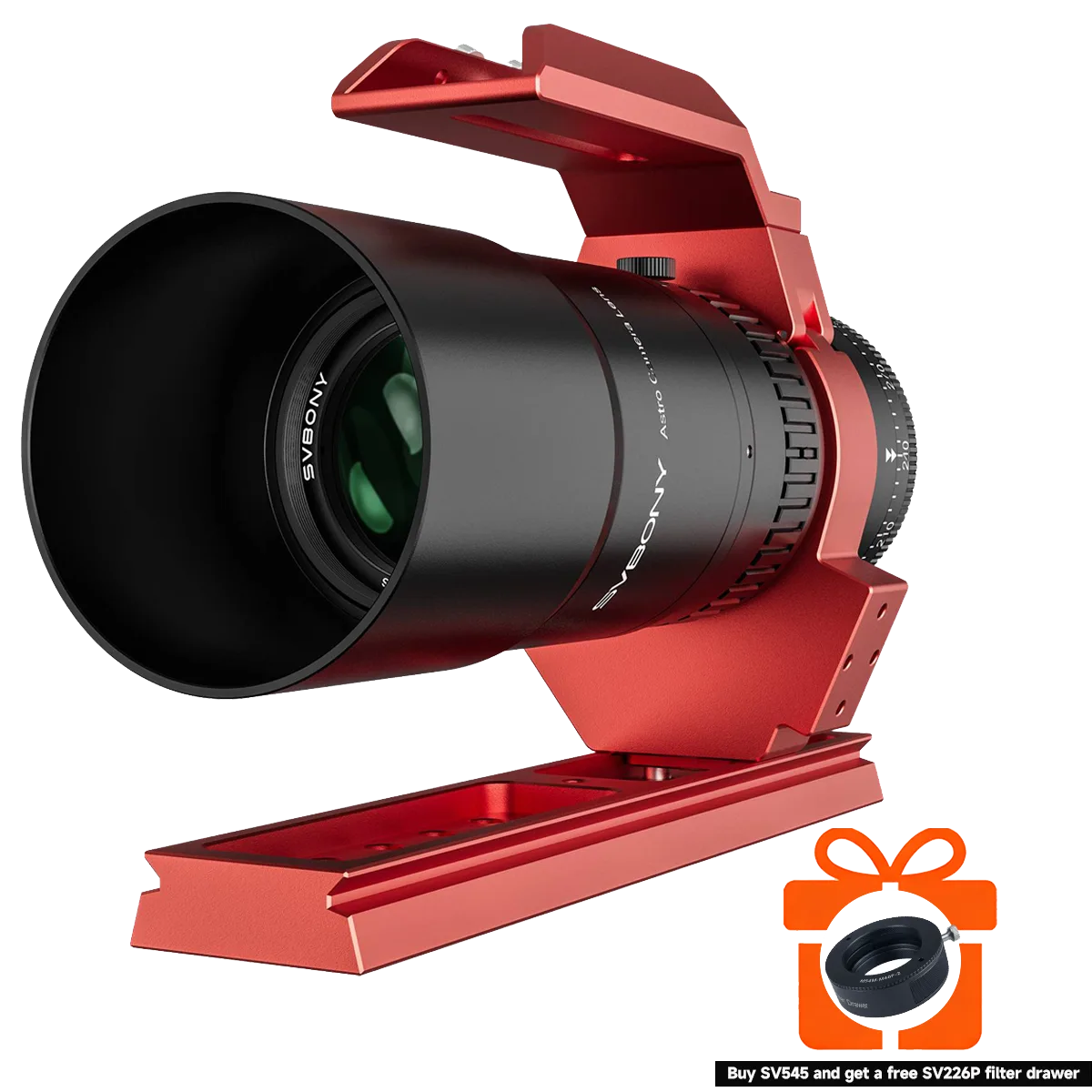 Petzval Refractor 45mm f/4.5 203mm FMC Telescope w/Helical Focuser, 360º Rotator & M48 Thread| SVBONY SV545