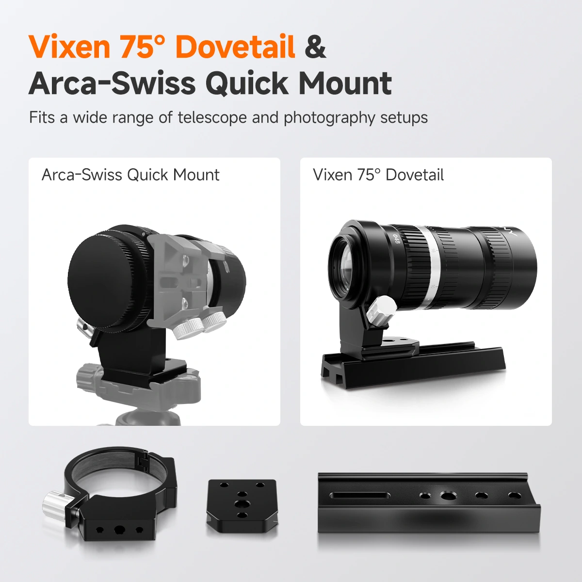 Two types of mounting plates