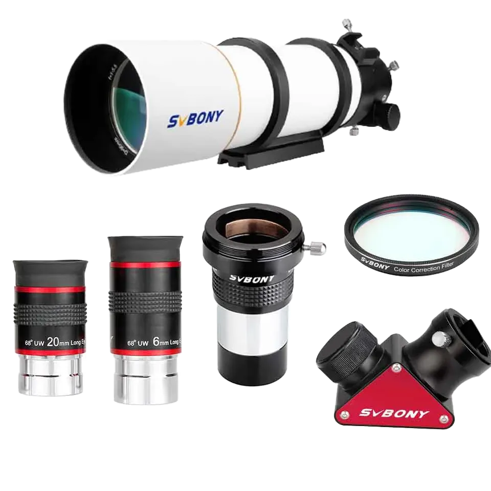 SVBONY SV48P 90mm F5.5 Achromatic Refractor Telescope Bundle Sets