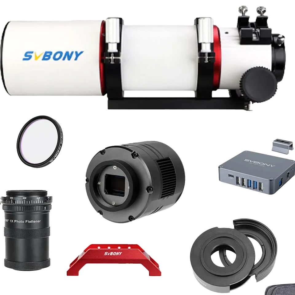 SV550 Deep-Sky Astrophotography Complete Kit - APO Telescope,OSC Cooled Camera,Filter/Rotator/Power Box & Essential Accessories