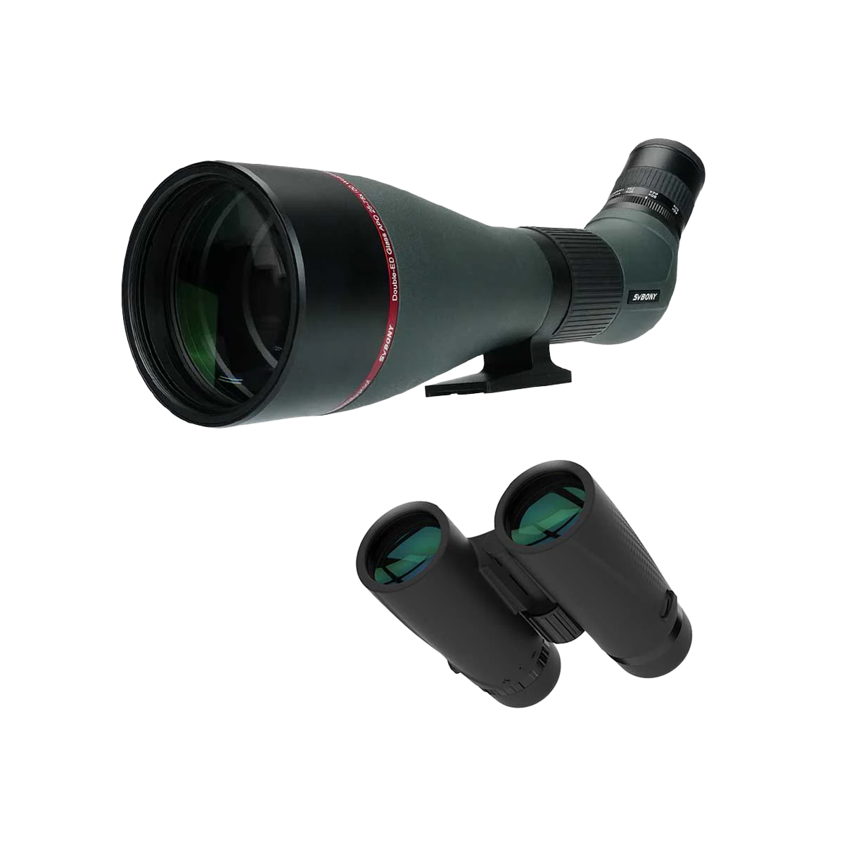 SA401 25-75X100 APO Spotting Scope - SA205 ED Flat-field Binocular for Birdwatching