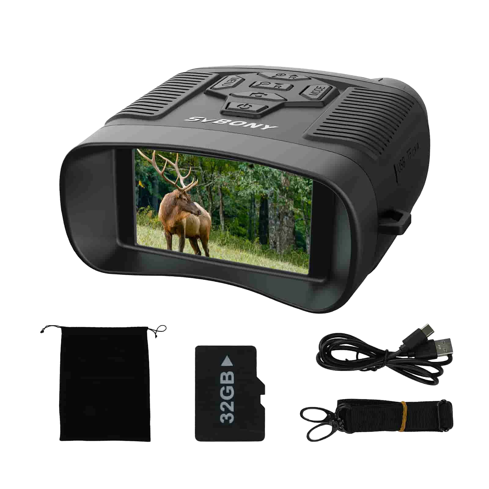 SA206 Night Vision Goggles Binoculars 4K Digital Infrared for Hunting, Bird Watching, Wildlife Observation, Night Fishing Camping