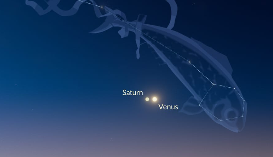 Venus Near Saturn