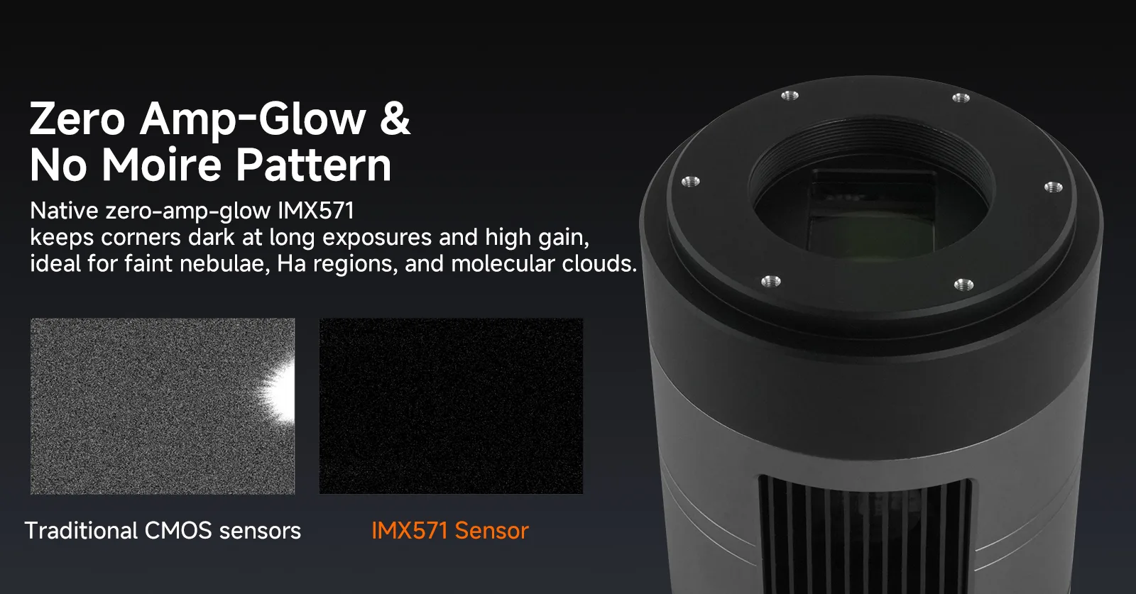 Zero Amp-Glow Technology of the IMX571 Sensor