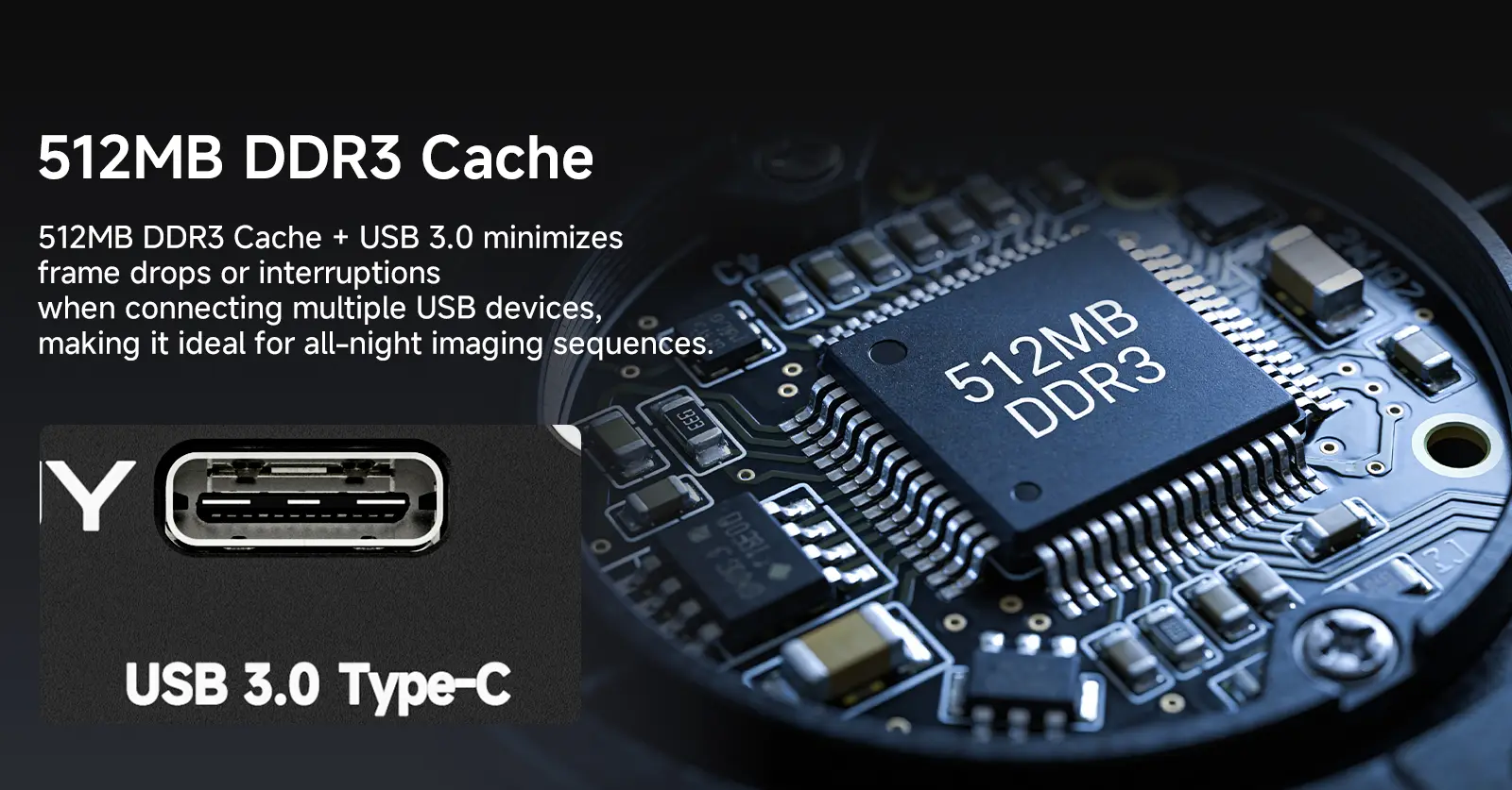 512MB DDR3 Cache & USB 3.0 Type-C Interface for Stable Data Transfer