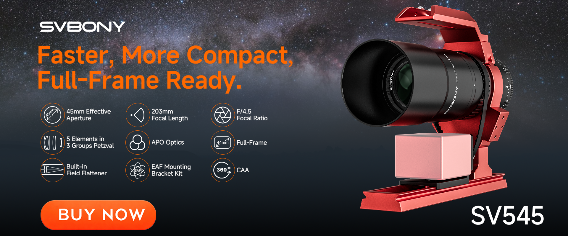 SV545: Faster, More Compact, Full-Frame Ready.