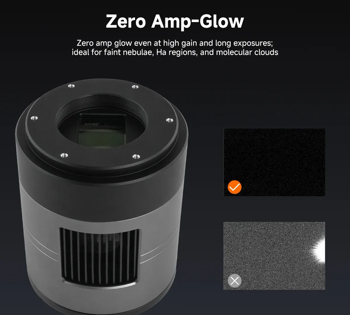 Zero Amp-Glow & No Moiré Pattern Technology of the IMX571 Sensor