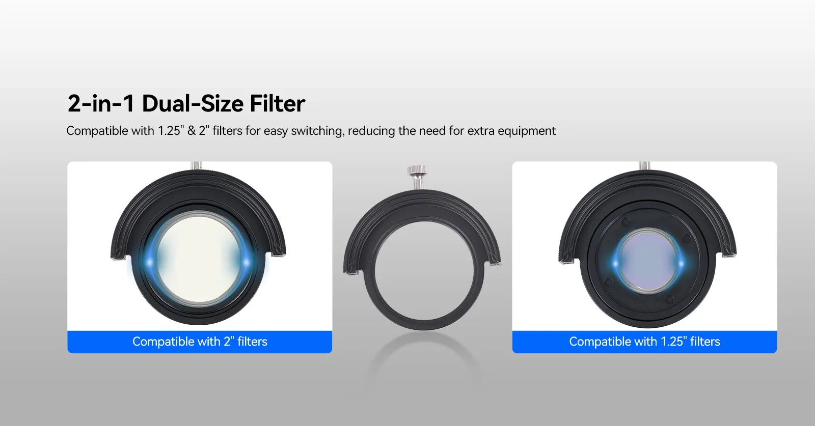 SV226P 2-in-1 Dual Filter Drawer - Compatible with Both 1.25 inch and 2 inch Filters