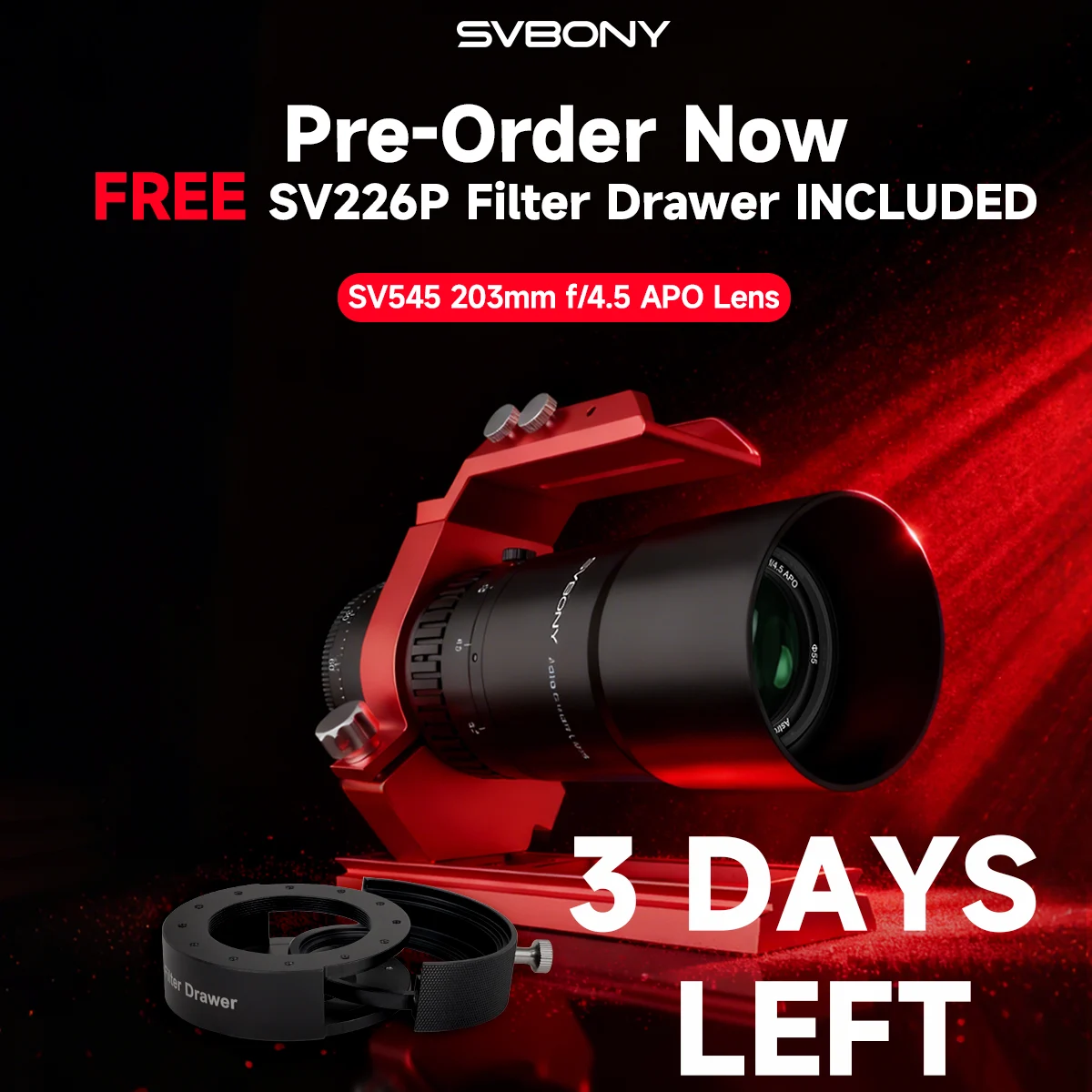 Petzval Refractor Astrograph Lens | SVBONY SV545