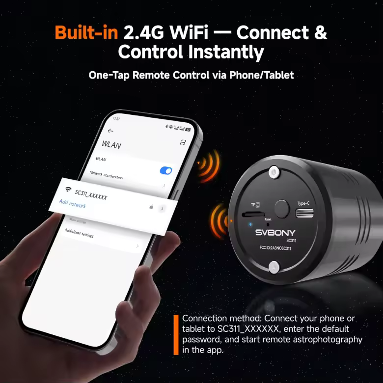 WiFi Astronomy Camera | SVBONY SC311 Pro