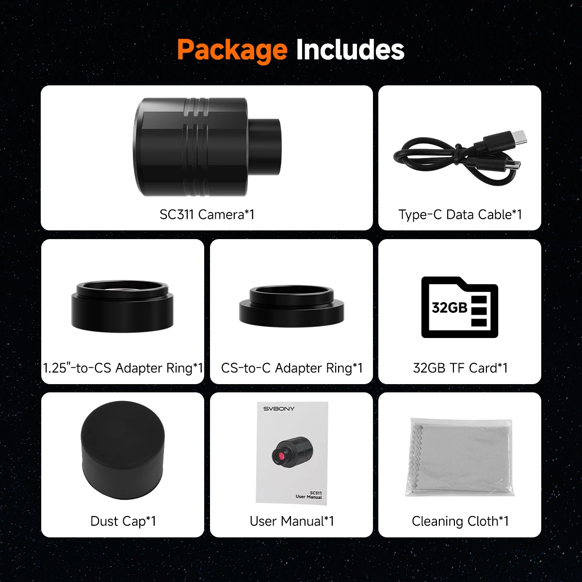 WiFi Astronomy Camera | SVBONY SC311 Pro