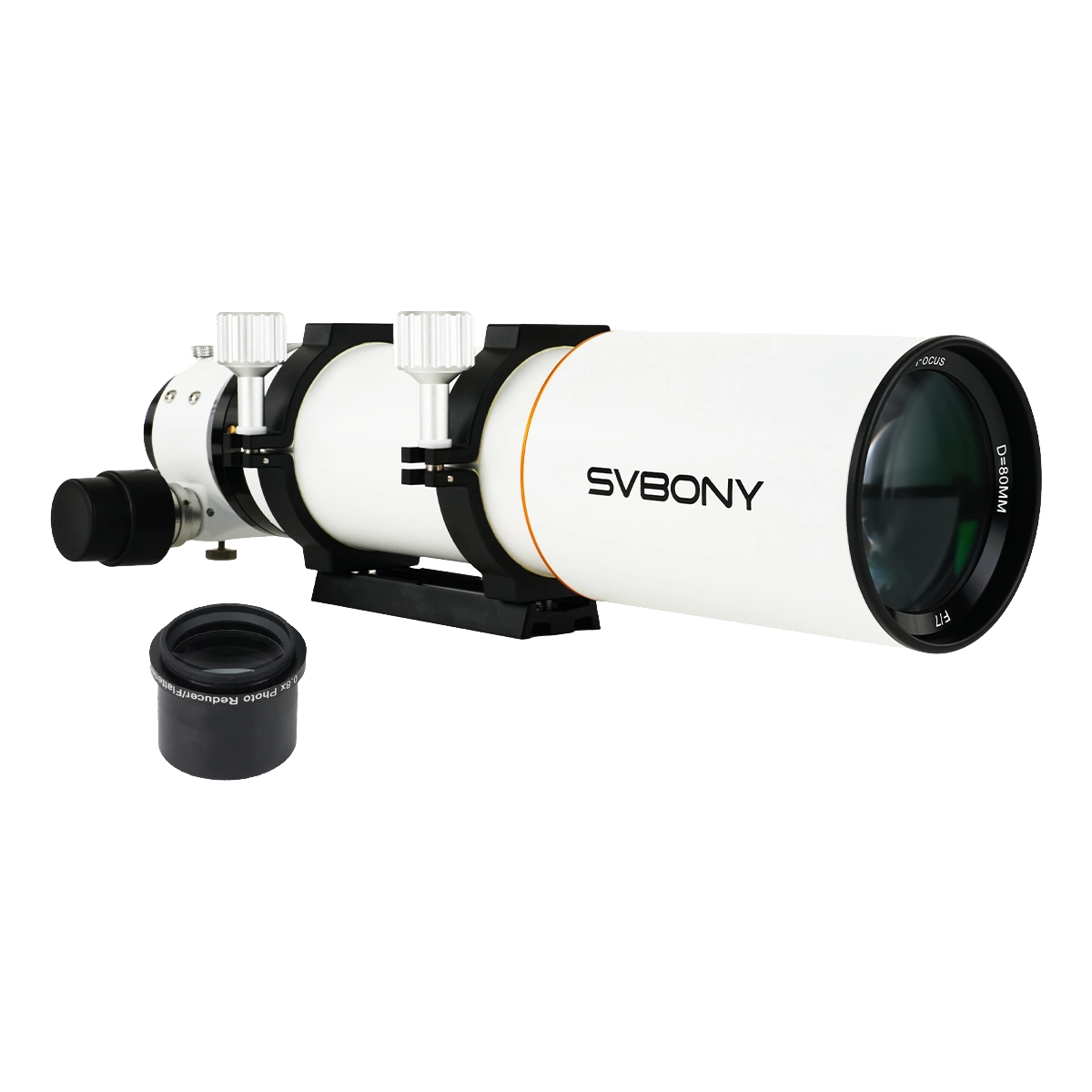 SV503 80ED F7 Telescope Refractor - SV193 0.8x Field Flattener & Focal Reducer for Astronomical Vision and Photography