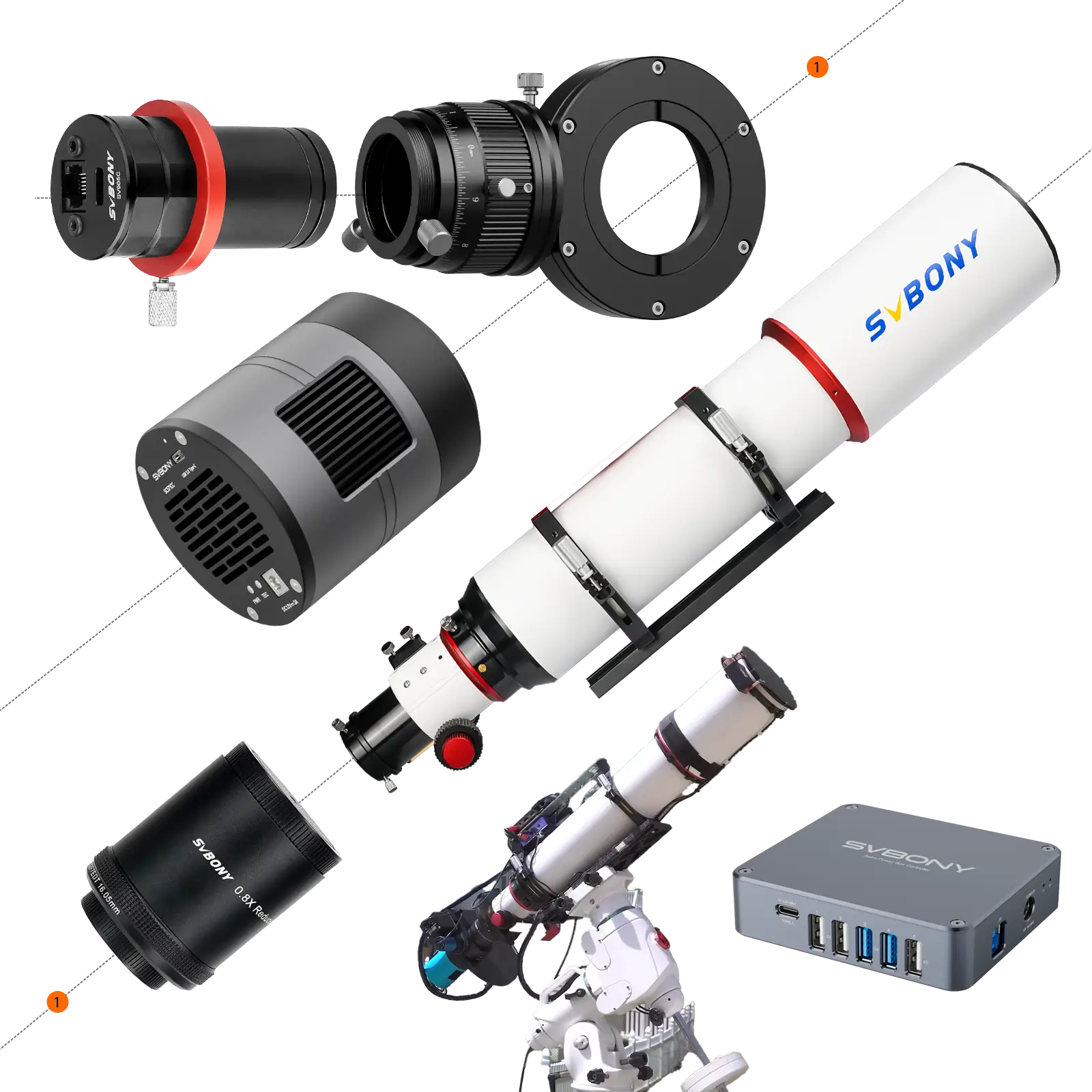 All-in-One Astrophotography Kit, for Artemis II Orion Spacecraft & Deep-Sky Shooting,SVBONY SV550