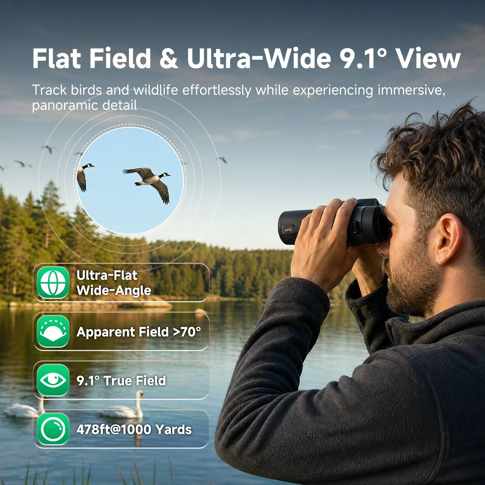 SVBONY SA207 8x32 ED APO Flat Field Binoculars