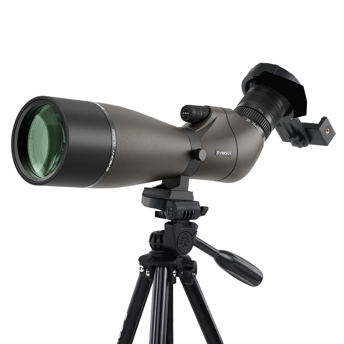 SVBONY SV29 25-75x80mm High Magnification Spotting Scope Kit