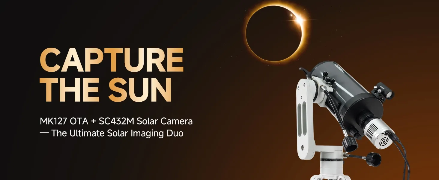 MK127 OTA+SC432M Solar Camera -The Ultimate Solar Imaging Duo