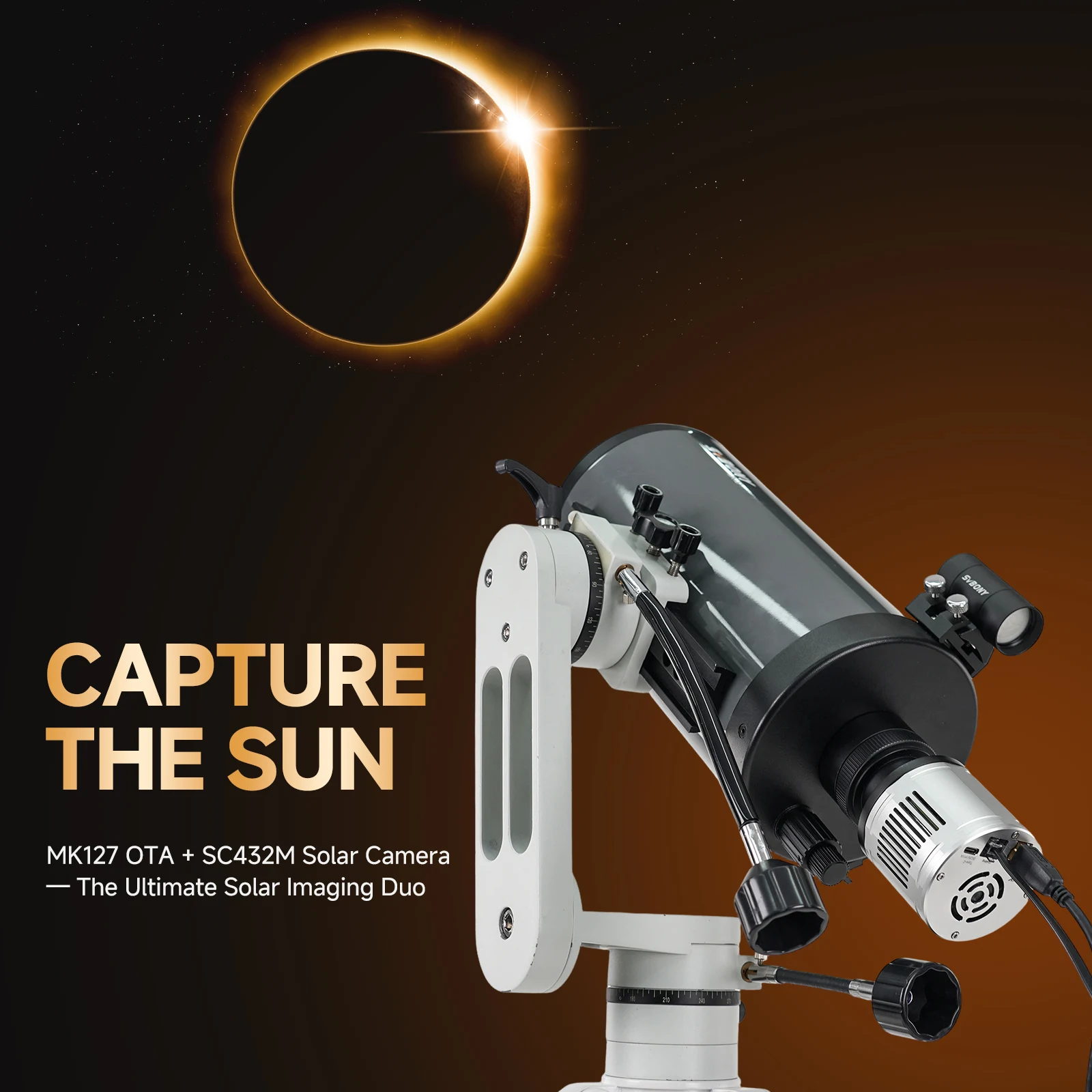 SVBONY Solar Eclipse Telescope Kits SV29 and MK127 for Solar Imaging