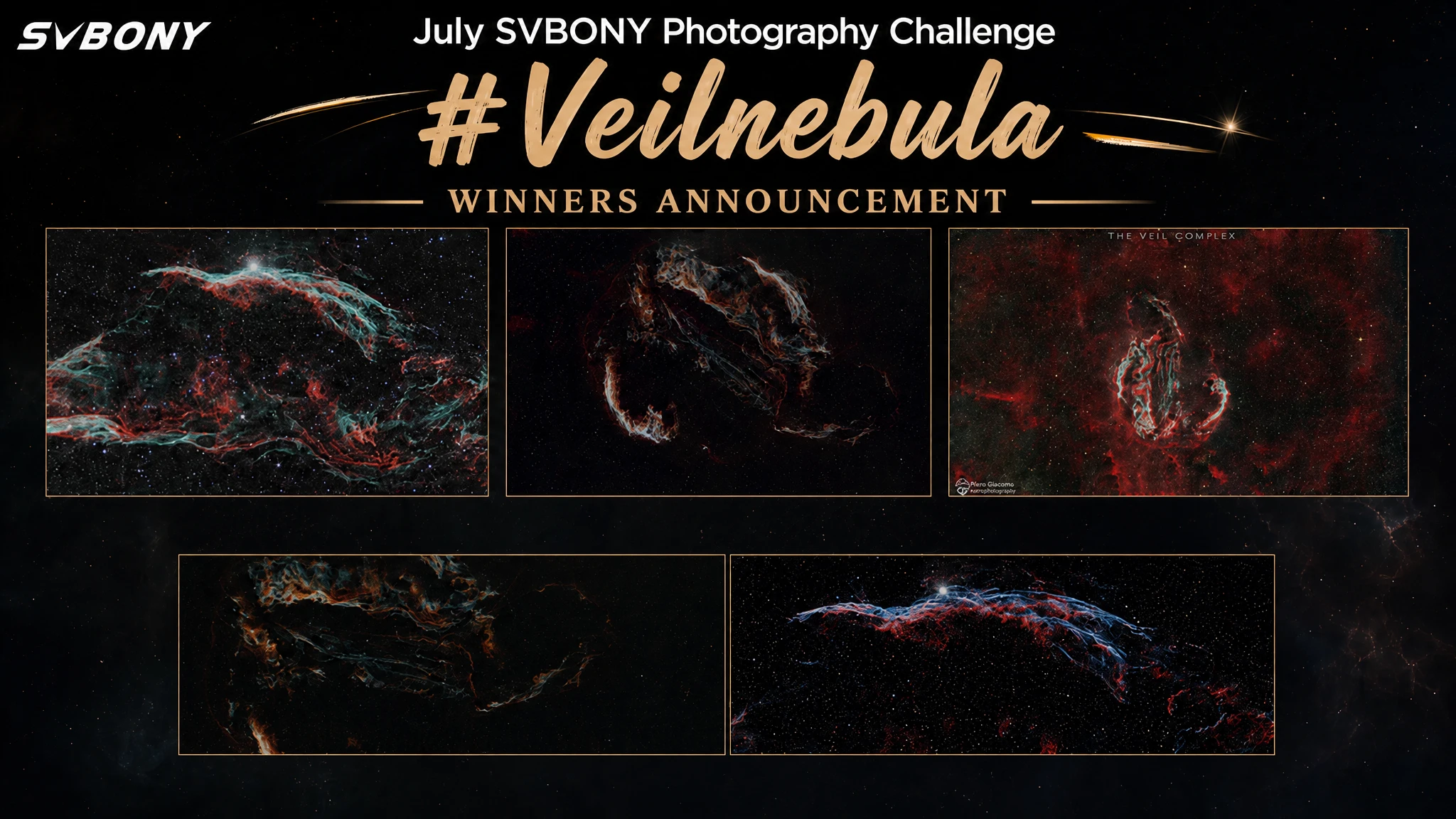 Announcement: Winners of the July #VeilNebula Astrophotography Challenge!